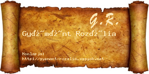 Gyémánt Rozália névjegykártya