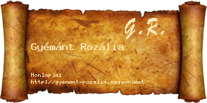 Gyémánt Rozália névjegykártya