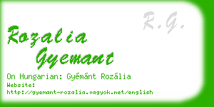 rozalia gyemant business card