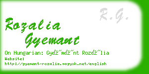 rozalia gyemant business card